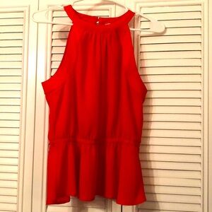 COPY - Hot orange coral Halter Sleeveless Blouse Top size S